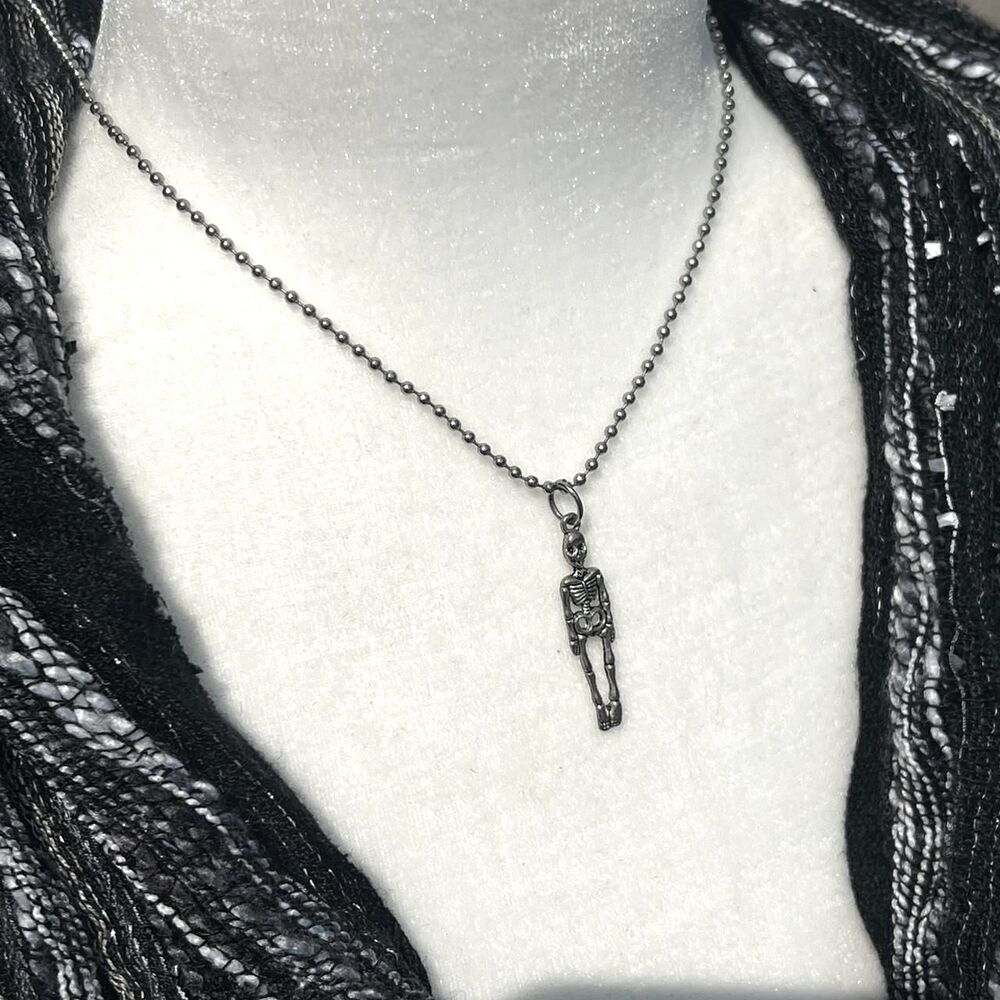 Skeleton Pendant Ball Chain Necklace